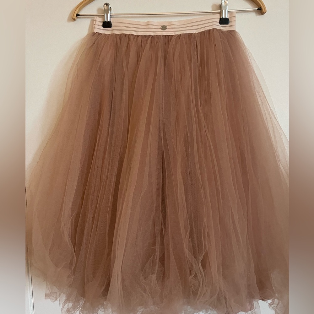 Repetto Tutu Skirt in Hazelnut Brown - Layered and Lined Tulle Midi - Picture 4 of 10